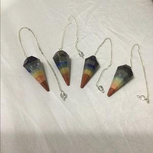 Seven Chakra Layers Gemstone Pendulum
